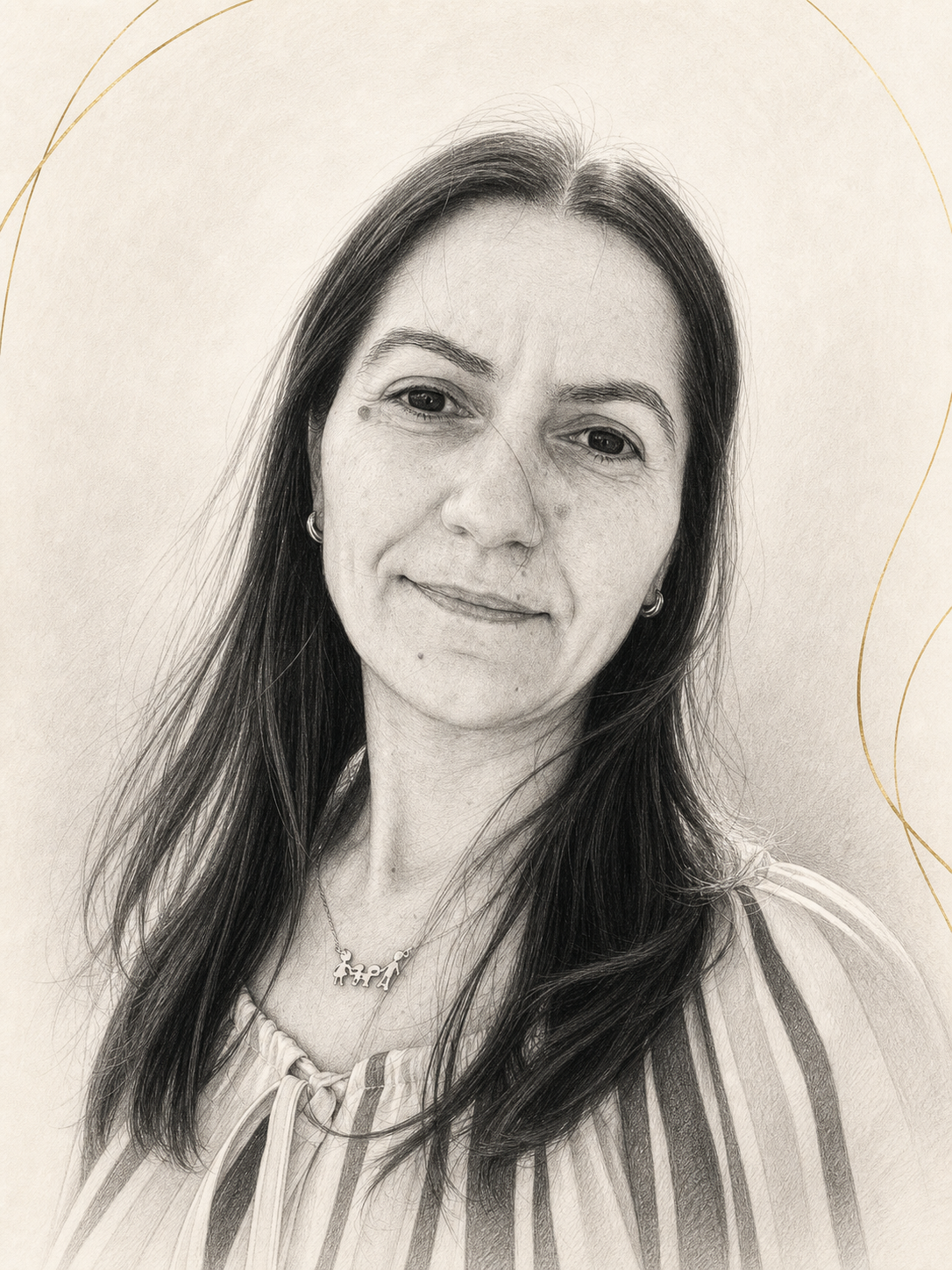Portret schițat al Nicoletei Mirela Neagu